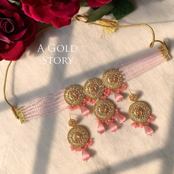 SHREYA CHOKER SET PINK