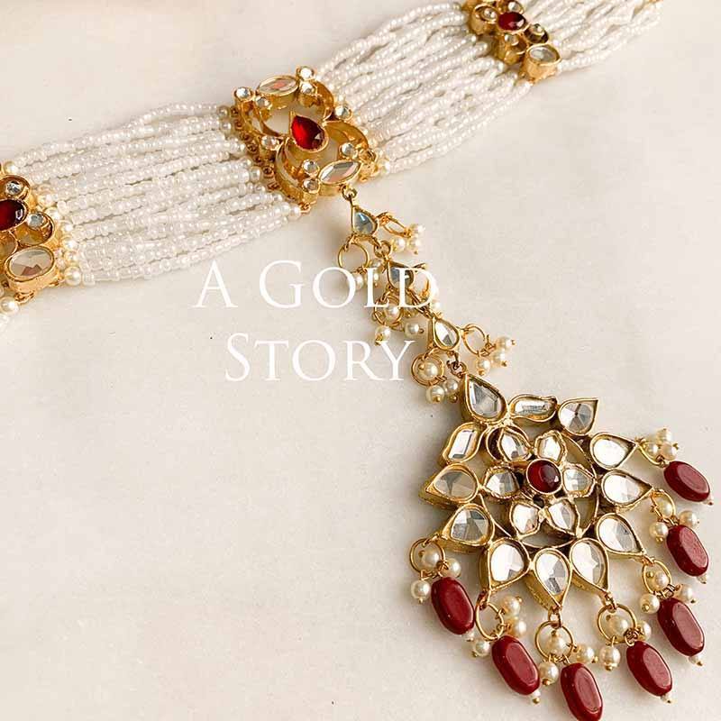 HALIMA SHEESHPHOOL RED - A GOLD STORY