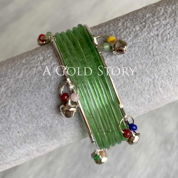 ALEENA BANGLES SET SEA GREEN