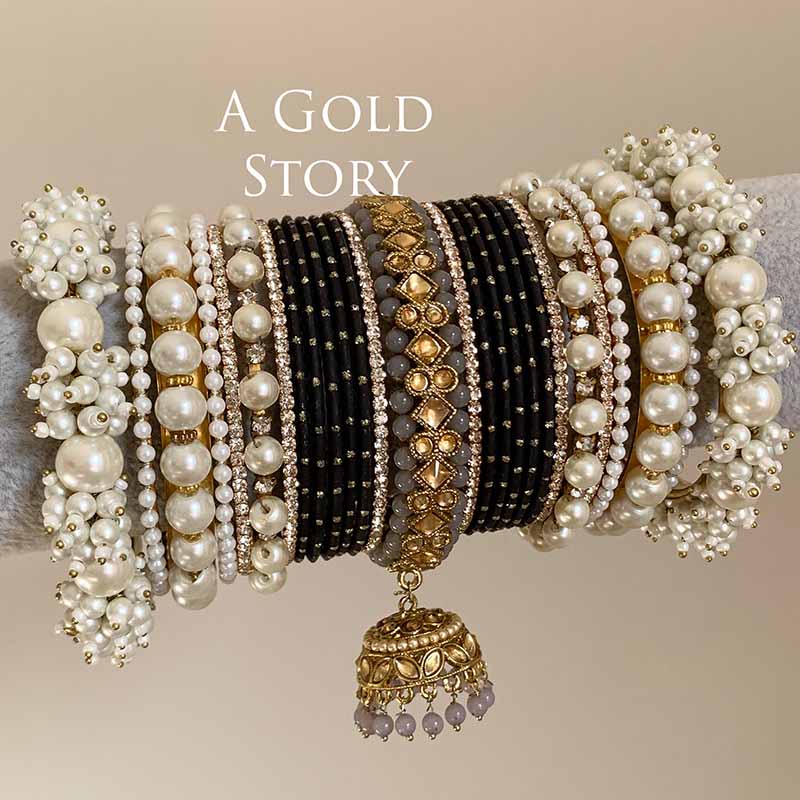 AFAANAA BRIDAL BANGLES SET BLACK