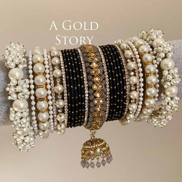 AFAANAA BRIDAL BANGLES SET BLACK