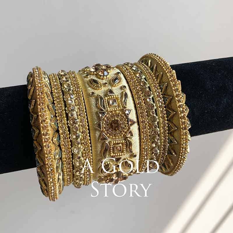 MINAKSHI BANGLES BEIGE - A GOLD STORY