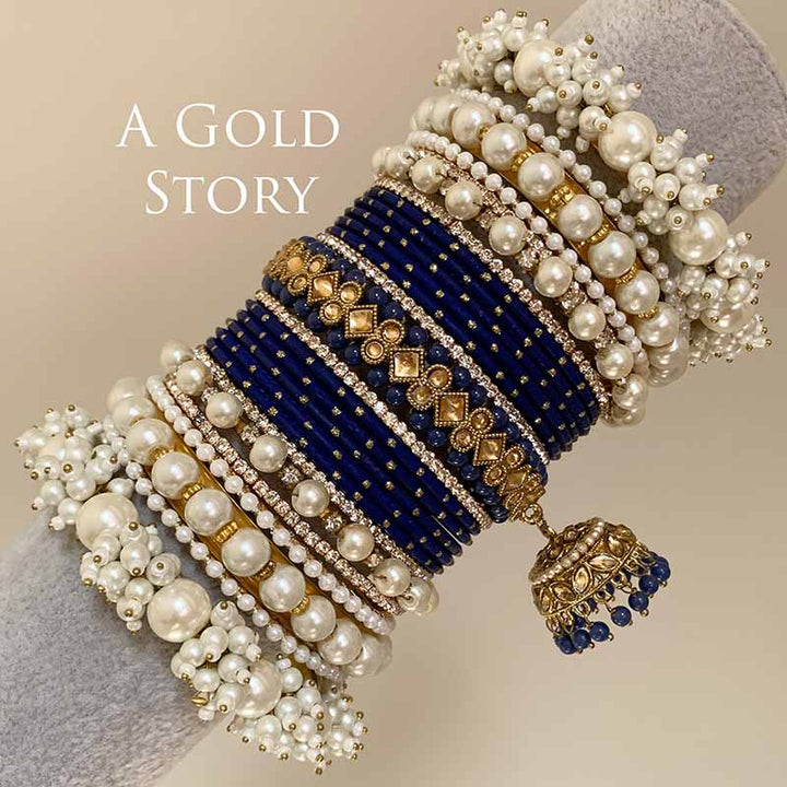AFAANAA BRIDAL BANGLES SET BLUE