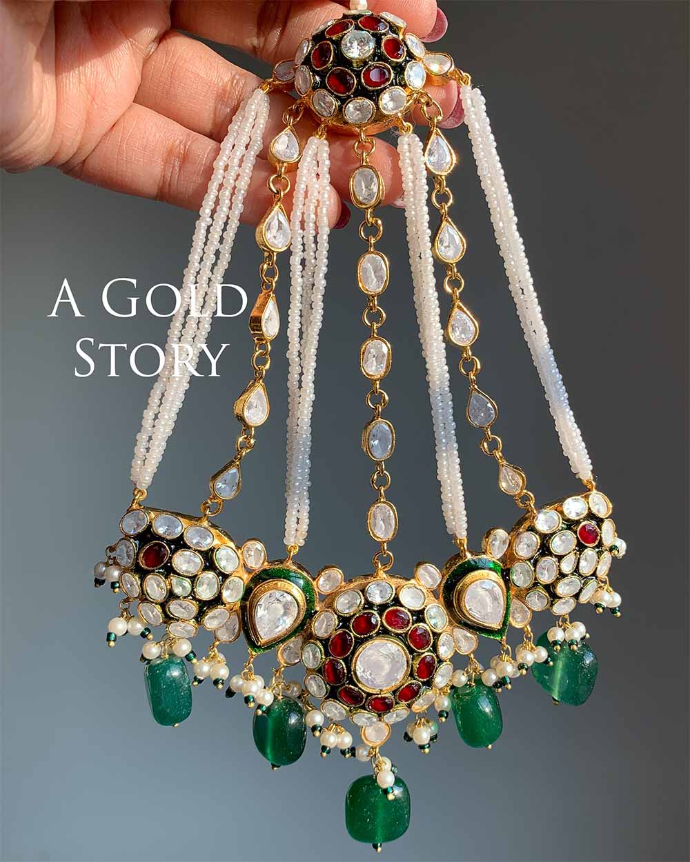 MAHA RANI KUNDAN POLKI MAALA BRIDAL SET