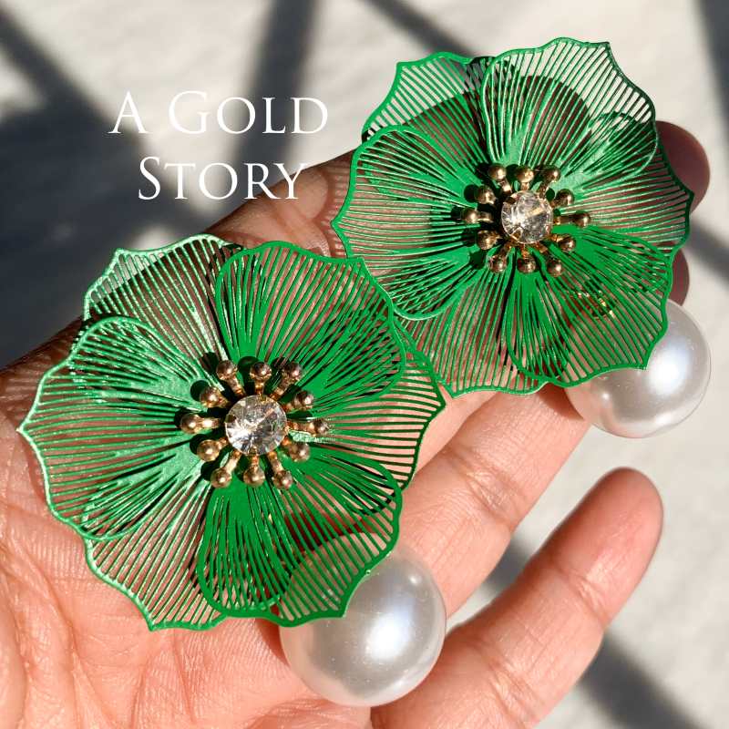 CLEMENTINE EARRINGS GREEN