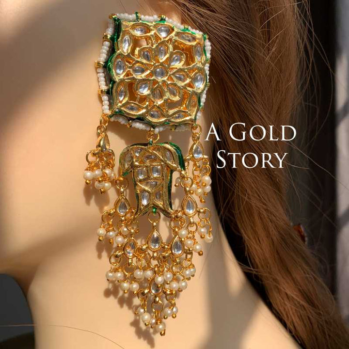 AZITA KUNDAN EARRINGS & TIKKA