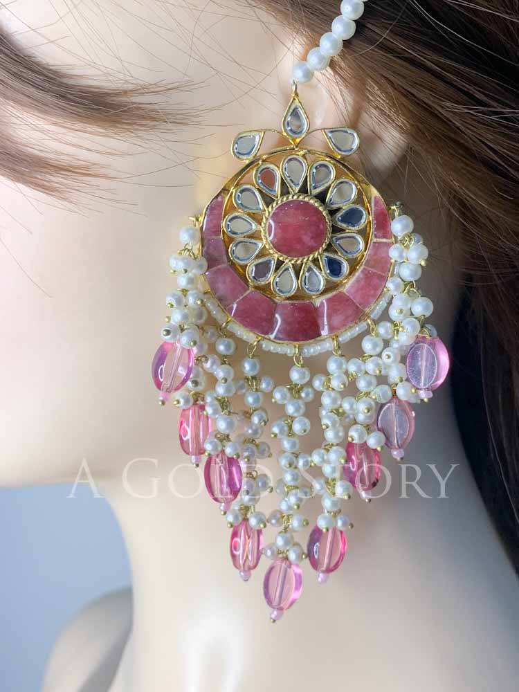 AMIRA EARRINGS PINK - A GOLD STORY