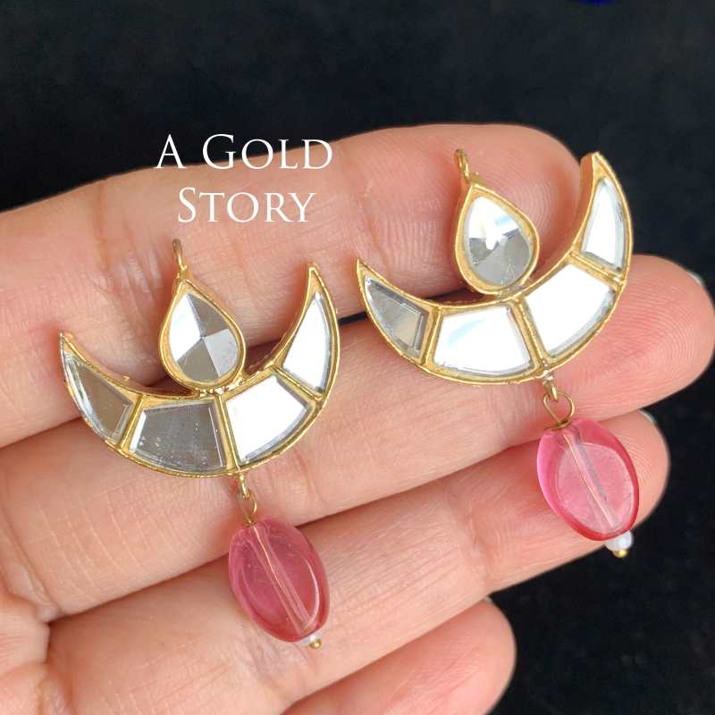 MERA CHAND EARRINGS PINK