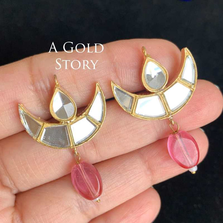 MERA CHAND EARRINGS PINK