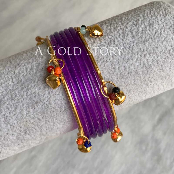 ALEENA BANGLES SET PURPLE