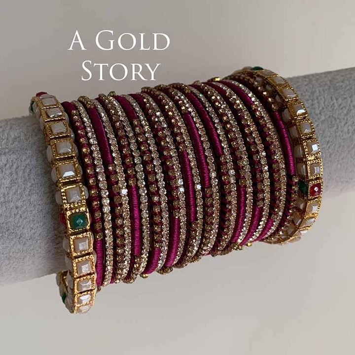 LARAH BANGLES SET FUSIA