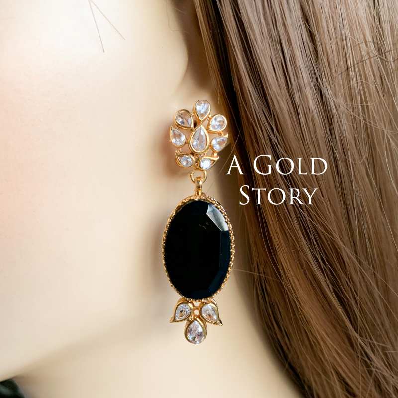 ABRISHAM EARRINGS BLACK