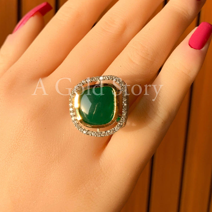 AIMEN RING GREEN - A GOLD STORY