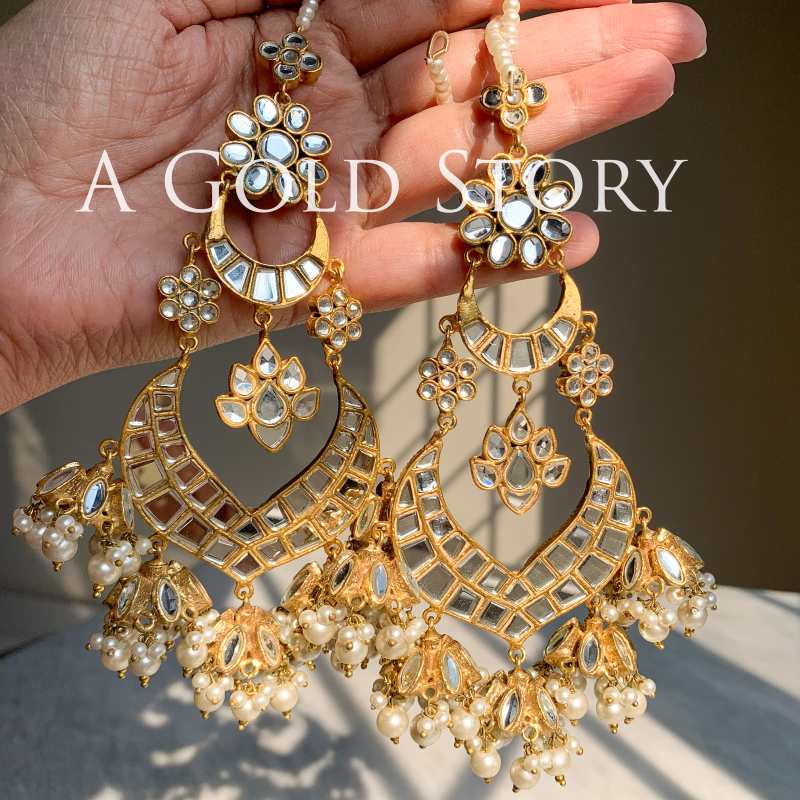 QUEEN STATEMENT KUNDAN EARRINGS