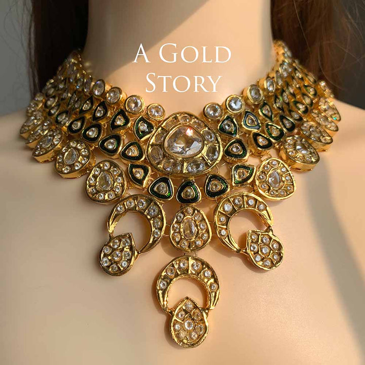 EYANA KUNDAN POLKI BRIDAL SET