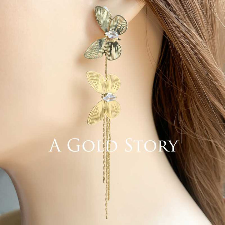 EMMA BUTTERFLY EARRINGS GOLDEN