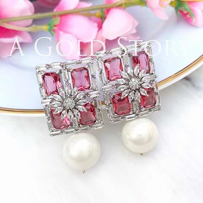 DENVER EARRINGS RED - A GOLD STORY