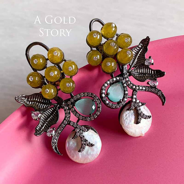 ISABELLA EARRINGS YELLOW/ CHAMPAGNE