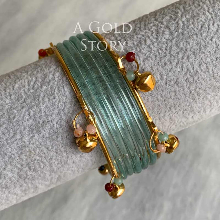 ALEENA BANGLES SET AQUA BLUE
