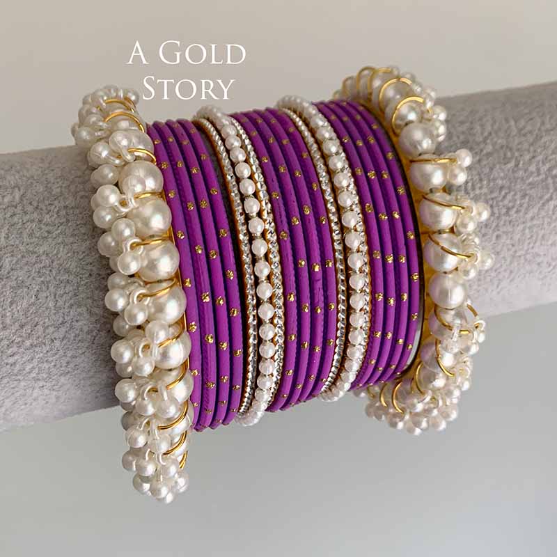ADAA BANGLES SET DARK PURPLE – A GOLD STORY
