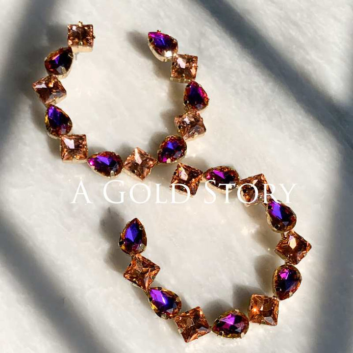 FABEEHA EARRINGS PINK