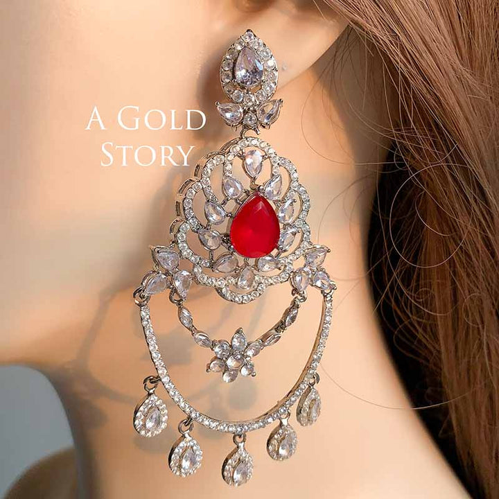 ABEER EARRINGS RED/ MAROON