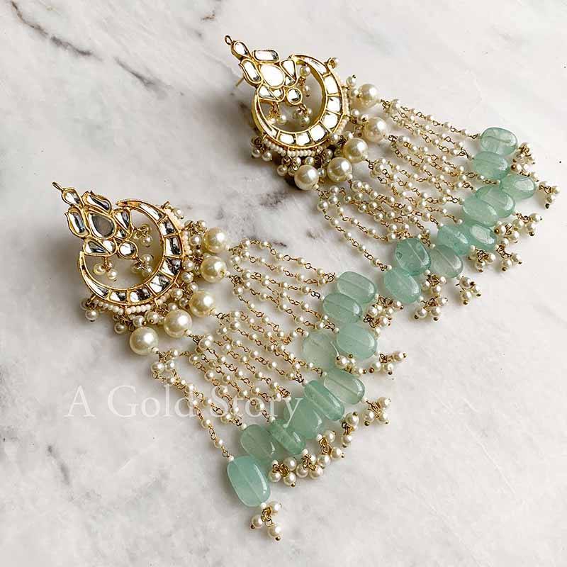 FATEEHA KUNDAN EARRINGS - A GOLD STORY