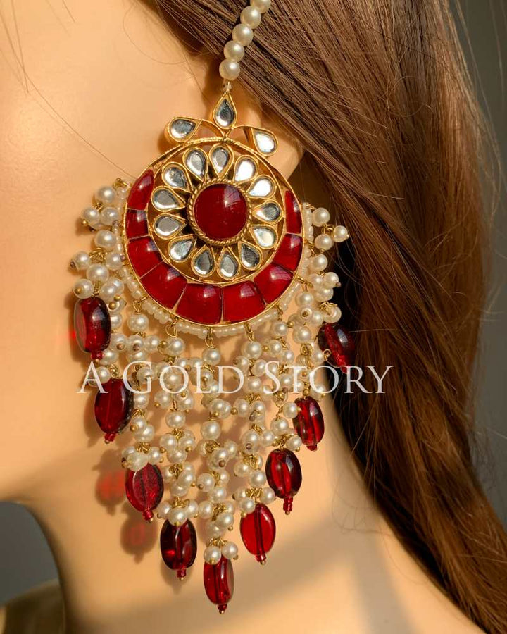 AMIRA EARRINGS RED/MAROON