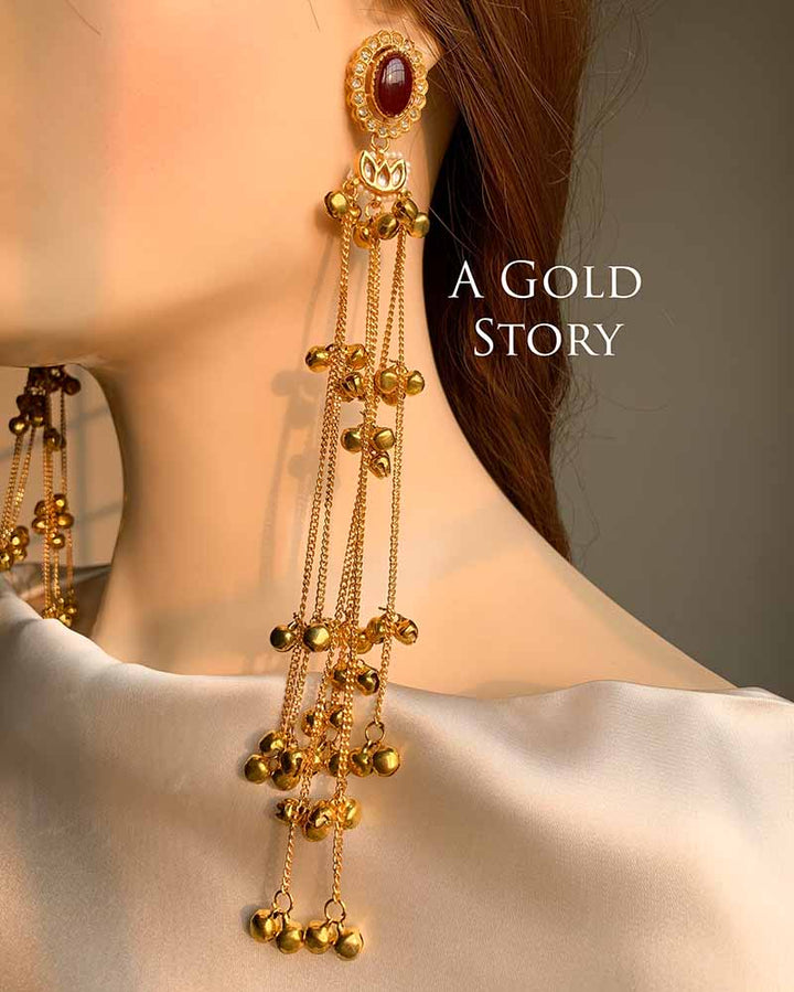 ZAINAB EARRINGS MAROON