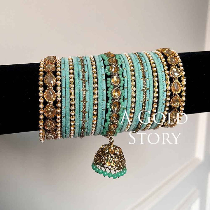 POLKI BANGLES MINT - A GOLD STORY