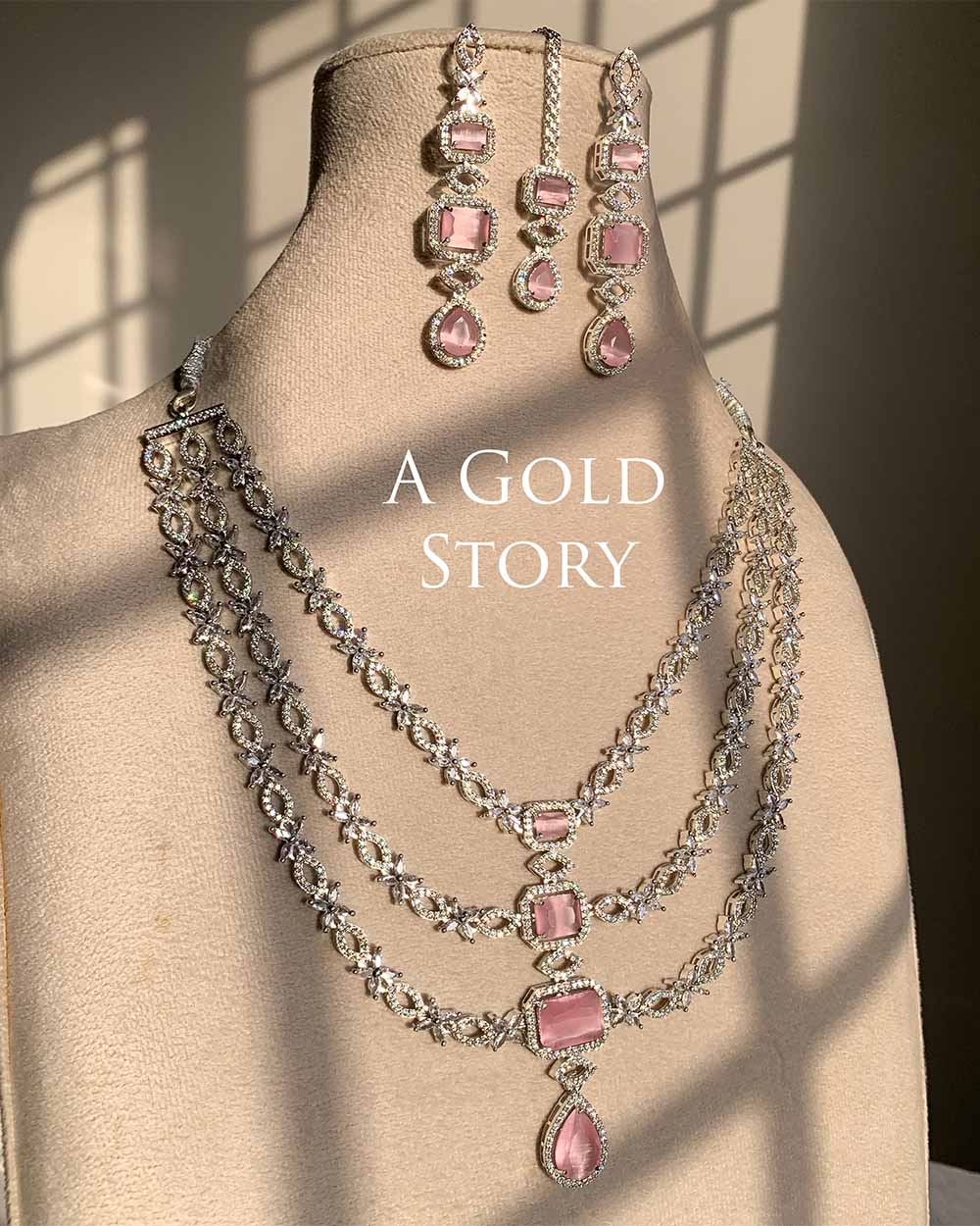 NAMAR BRIDAL NECKLACE SET PINK
