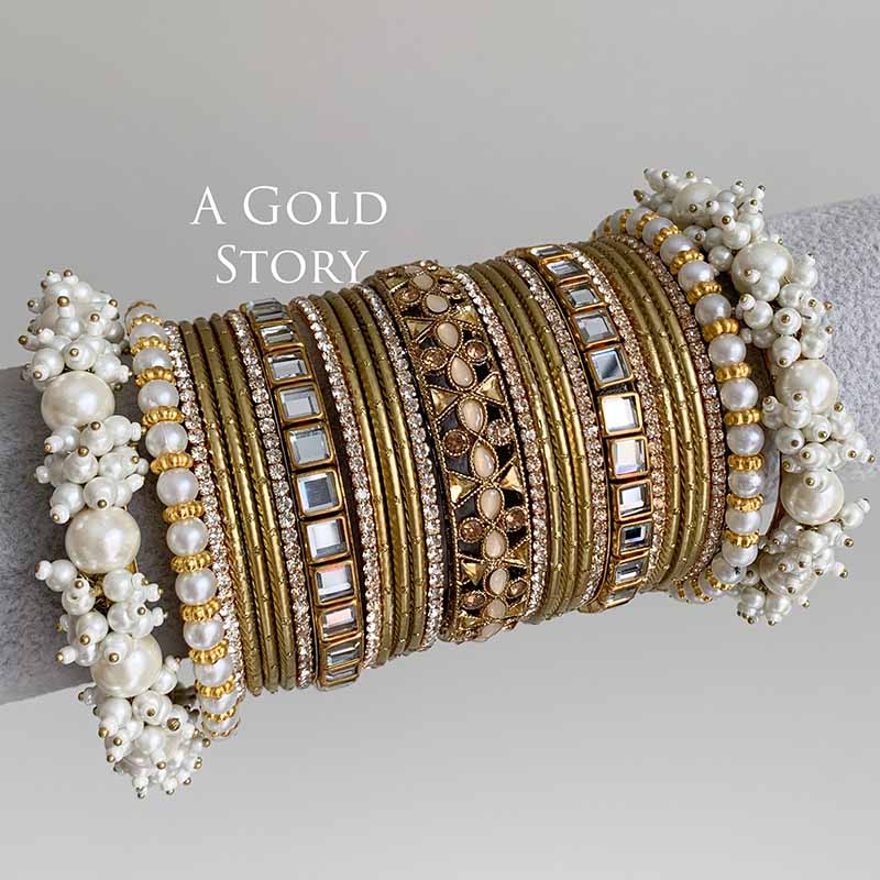 HADIYA BRIDAL BANGLES SET GOLDEN
