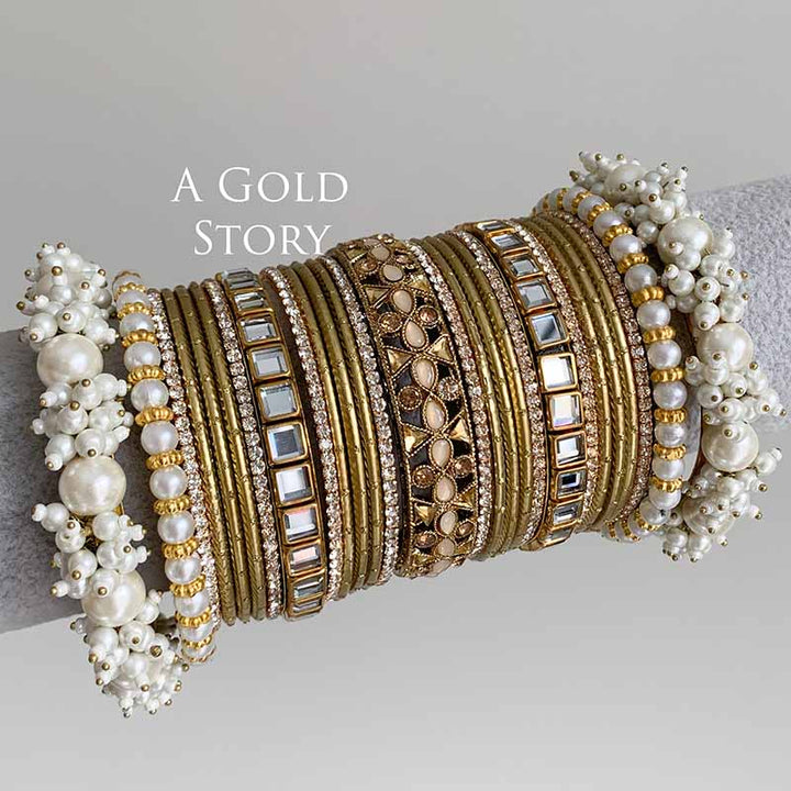 HADIYA BRIDAL BANGLES SET GOLDEN