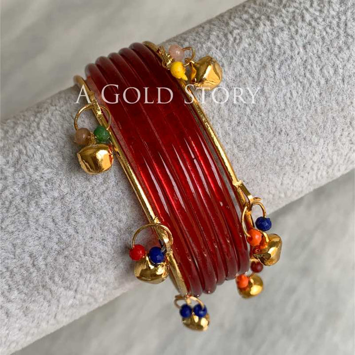ALEENA BANGLES SET RED