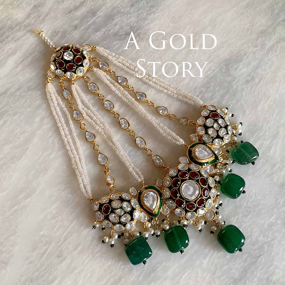 MAHA RANI KUNDAN POLKI MAALA BRIDAL SET