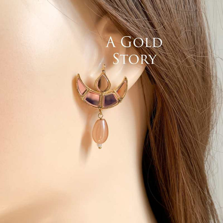 MERA CHAND EARRINGS CHAMPAGNE