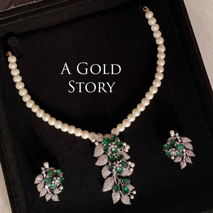 ARSHIN NECKLACE SET EMERALD GREEN