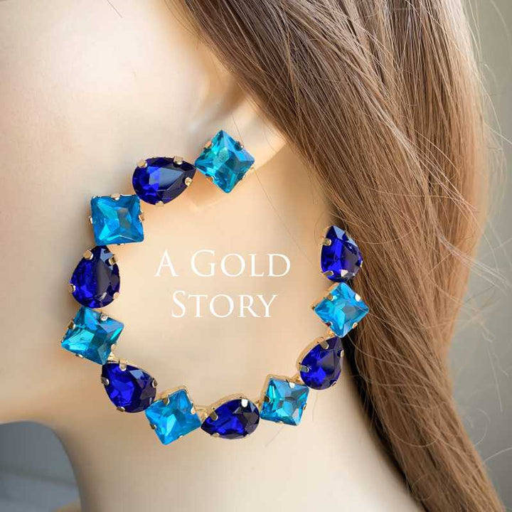 FABEEHA EARRINGS BLUE