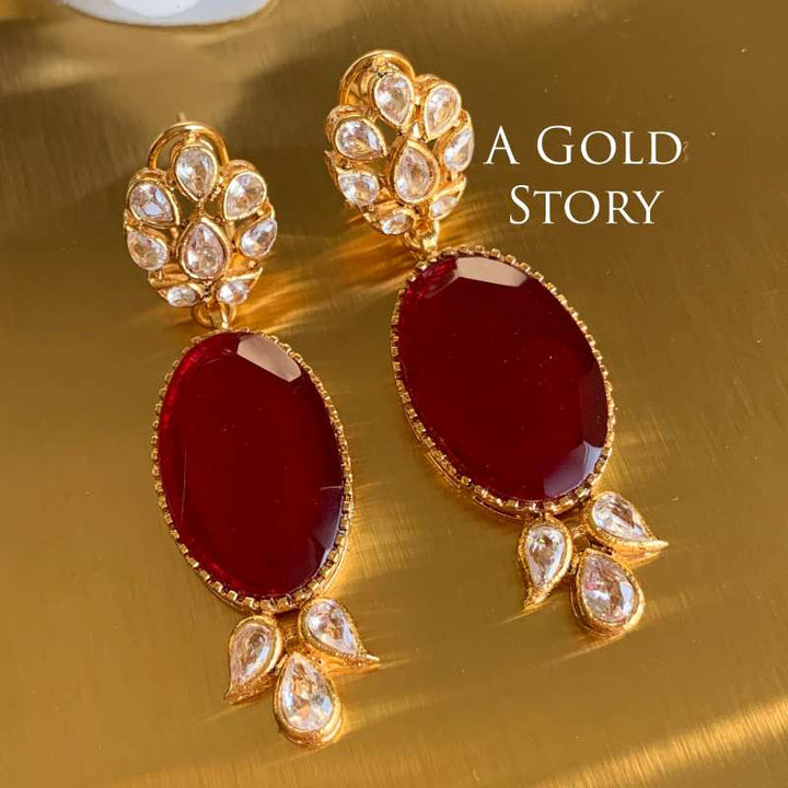 ABRISHAM EARRINGS RED