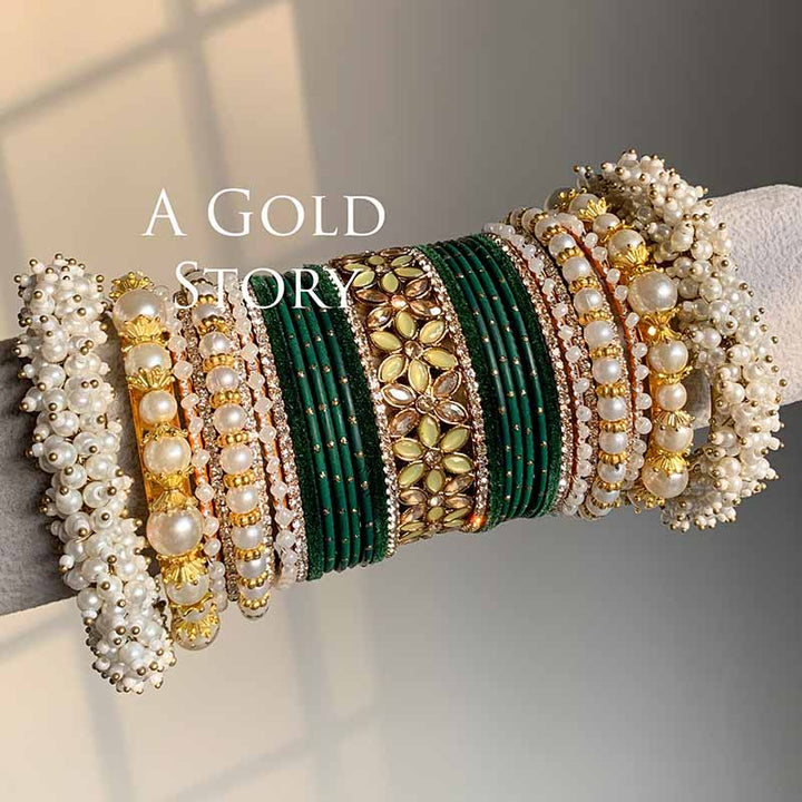 NAWAL BRIDAL BANGLES SET GREEN