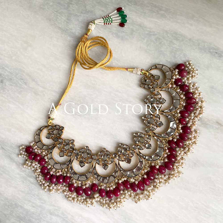 HAJRA BRIDAL KUNDAN SET MAROON