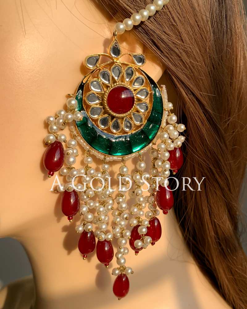 AMIRA EARRINGS RED/MAROON