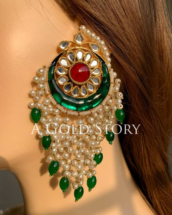AMIRA EARRINGS GREEN