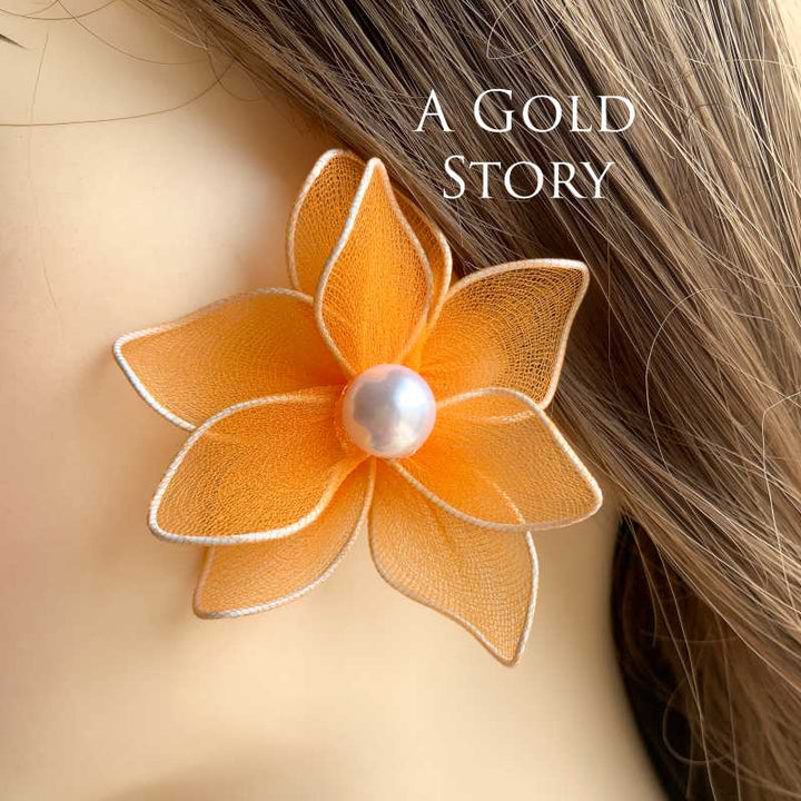 VIOLET EARRINGS ORANGE