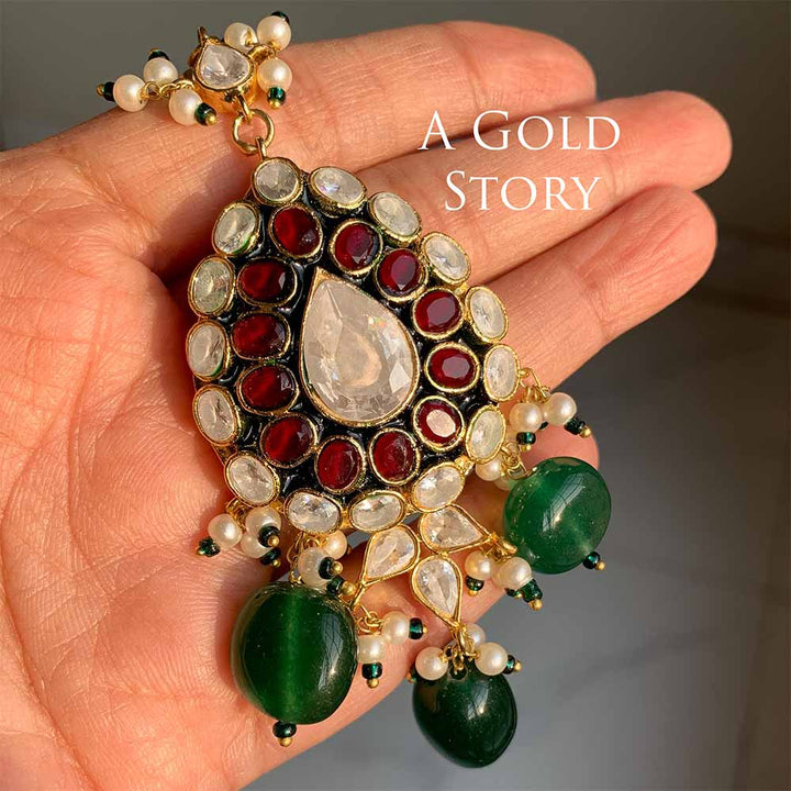 MAHA RANI KUNDAN POLKI MAALA BRIDAL SET