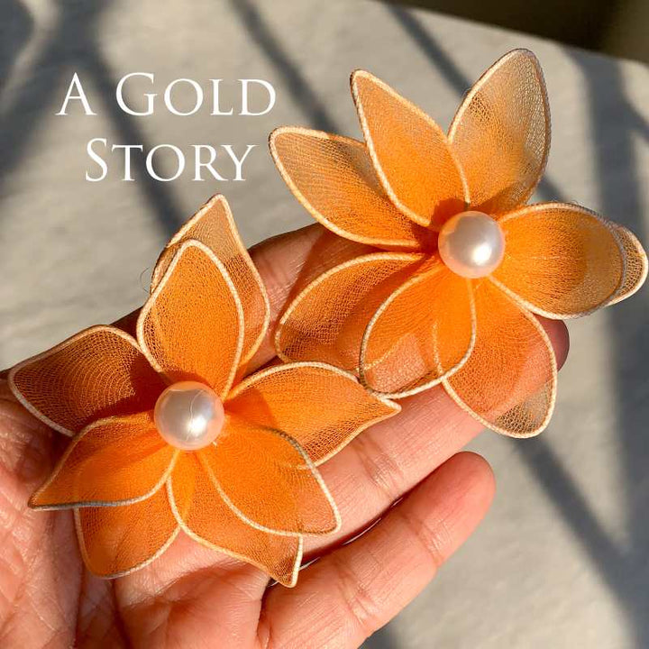 VIOLET EARRINGS ORANGE