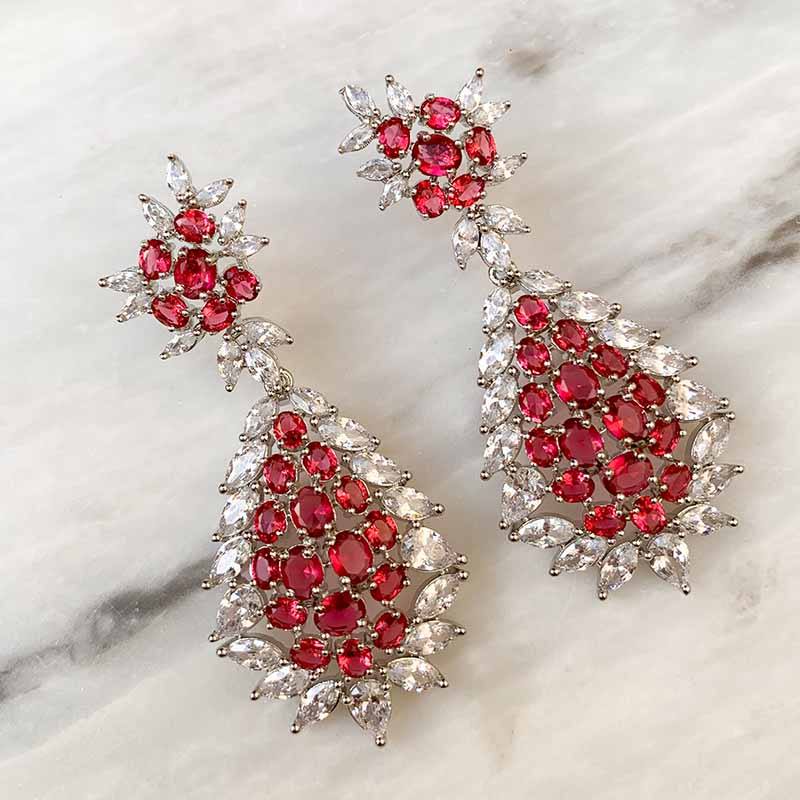 HADIA EARRINGS RED - A GOLD STORY