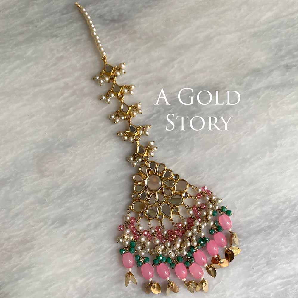 GAUHAR KUNDAN BRIDAL SET PINK