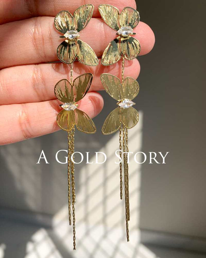 EMMA BUTTERFLY EARRINGS GOLDEN