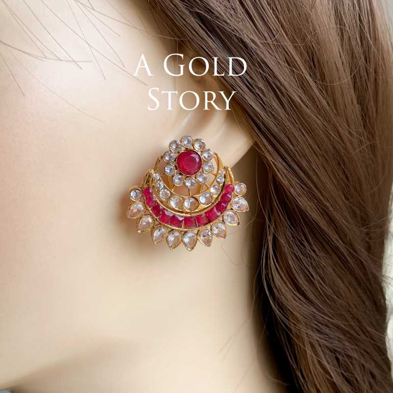 NABIHA EARRINGS HOT PINK